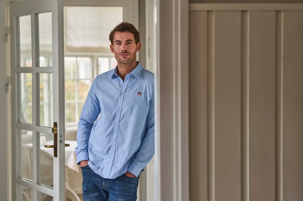 Modelo Vinson Hombre Camisa Azul