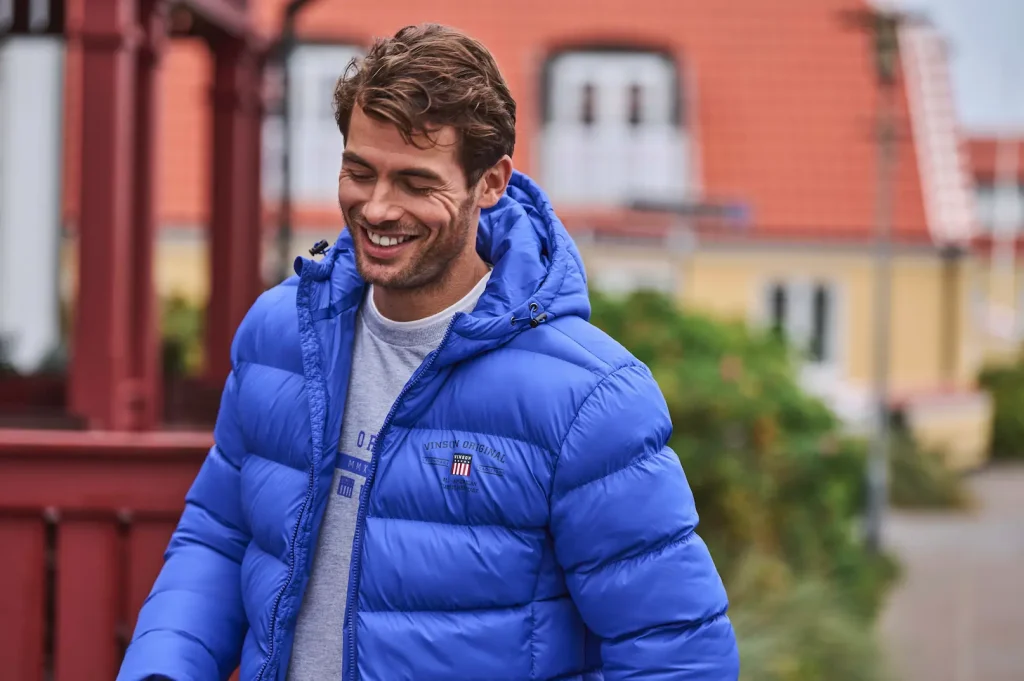 Sudadera hombre gris con chaqueta azul - Colección invierno VINSON