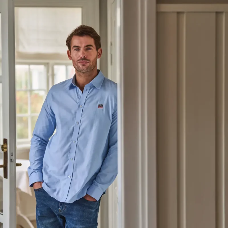 Modelo Vinson Hombre Camisa Azul